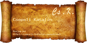 Csepeli Katalin névjegykártya
