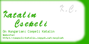 katalin csepeli business card